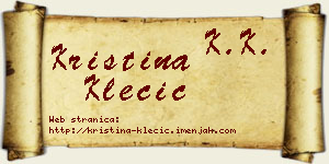Kristina Klecić vizit kartica